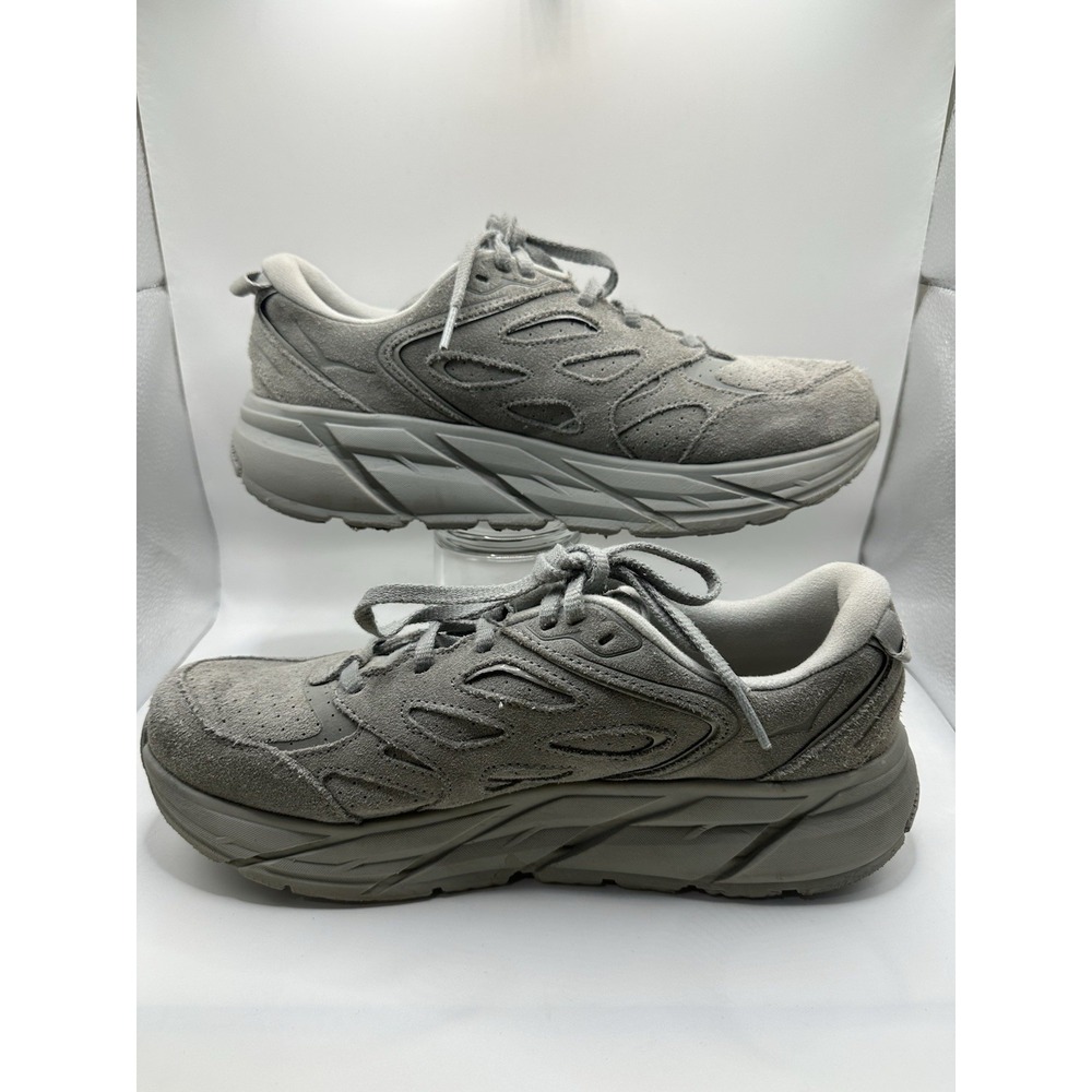 Size 9.5 - Hoka One One HOKA Clifton L Suede Limestone Men - Picture 2 of 9